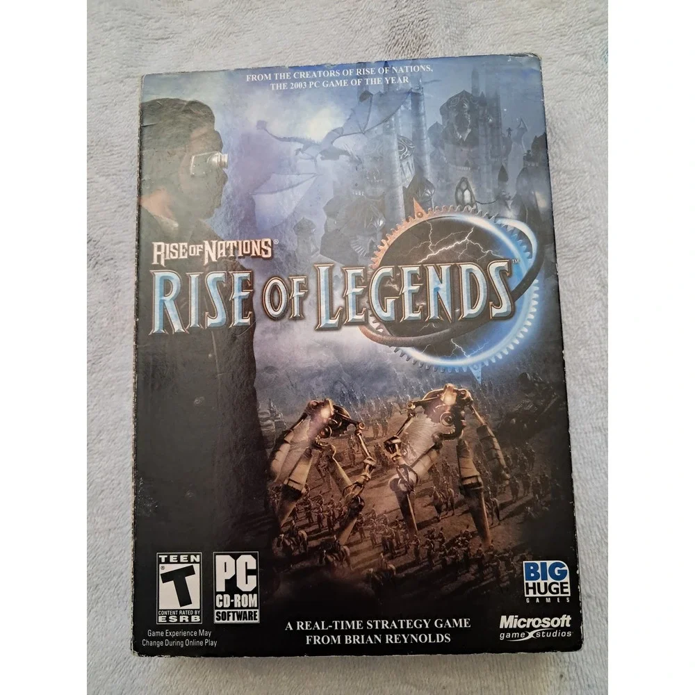 Rise of Nations Rise of Legends PC Game Microsoft 2006 Big Huge Games RTS 2-Disc